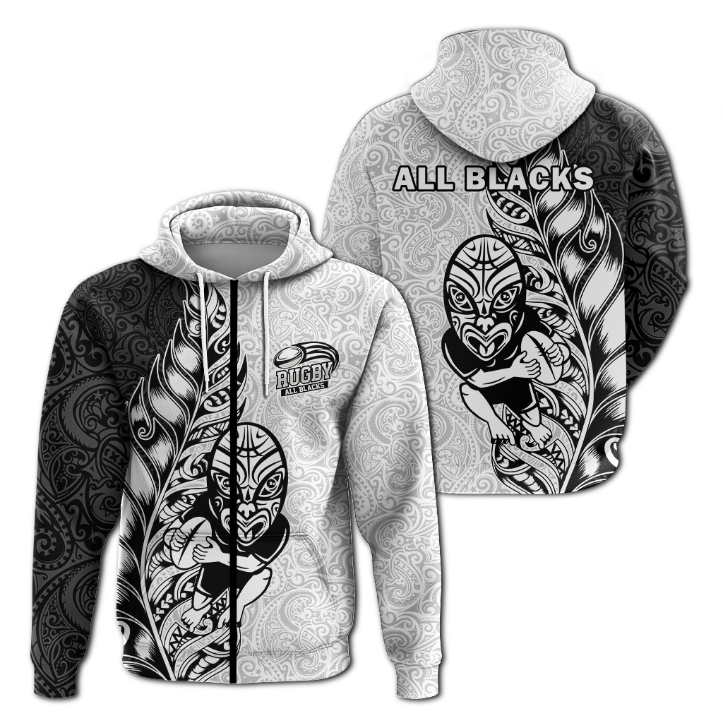 New Zealand Maori All Black Rugby Hoodie LT2 - Wonder Print Shop