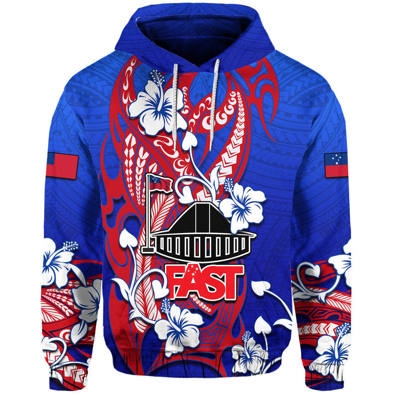 Custom Special Samoa FAST Party Hoodie Tribal Samoan Hibiscus Design - Wonder Print Shop