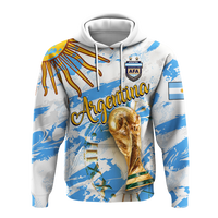 Custom Argentina Football 2022 Hoodie LT2 - Wonder Print Shop