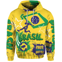 Brazil Football 2022 Hoodie - Wonder Print Shop