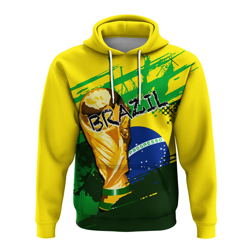 Custom Brazil World Cup Soccer Hoodie LT6 - Wonder Print Shop