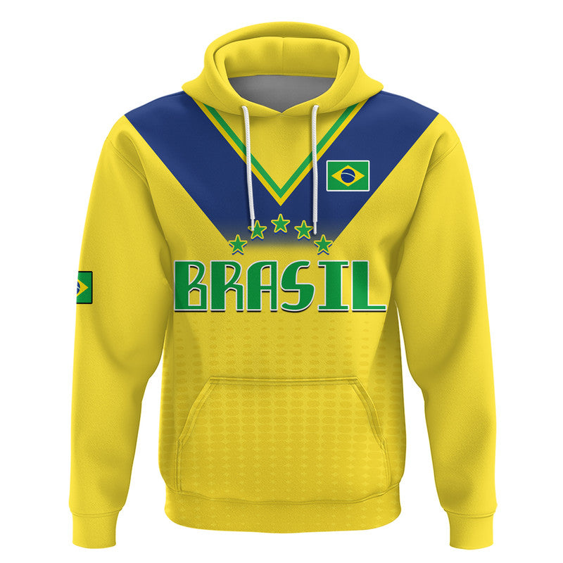 Custom Brazil Football Sub20 Champions South American Hoodie - Wonder Print Shop