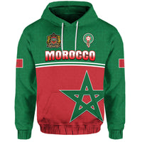 Custom Morocco Football Geometric Halftone Pattern Hoodie - Wonder Print Shop