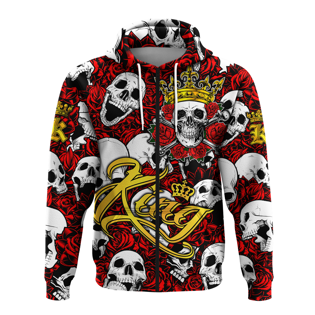 Skull Rose King - Death Cannot Divide Us Hoodie - LT2 - Wonder Print Shop