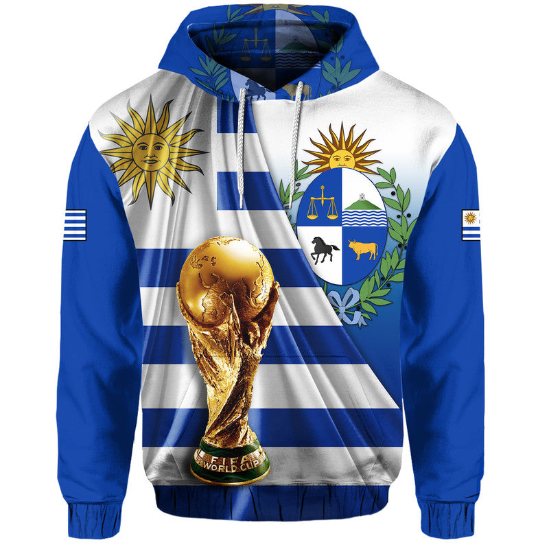 Custom Uruguay Football La Celeste World Cup Hoodie - Wonder Print Shop