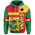 Ghana Football Flag Color Mixed Kente Pattern Hoodie - Wonder Print Shop
