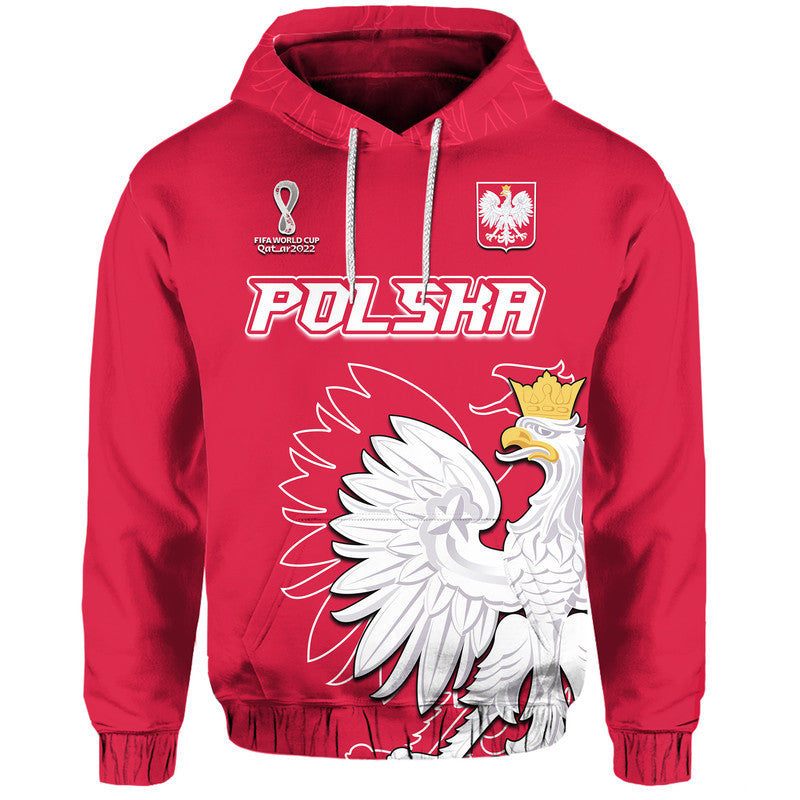 Custom Poland Football Coat of Arms No1 Hoodie - Wonder Print Shop
