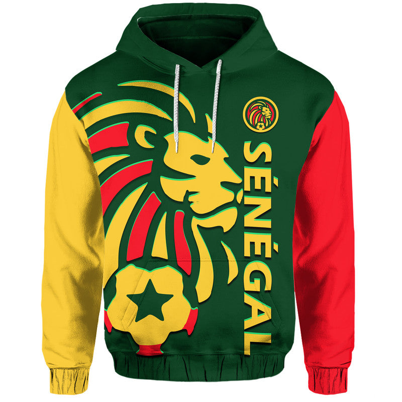 Custom Senegal Football Lion of Teranga Hoodie - Wonder Print Shop