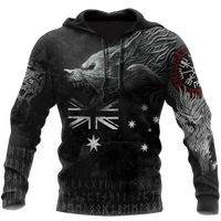 Viking Pullover Hoodie - Australia Viking Fenrir RLT12 - Wonder Print Shop