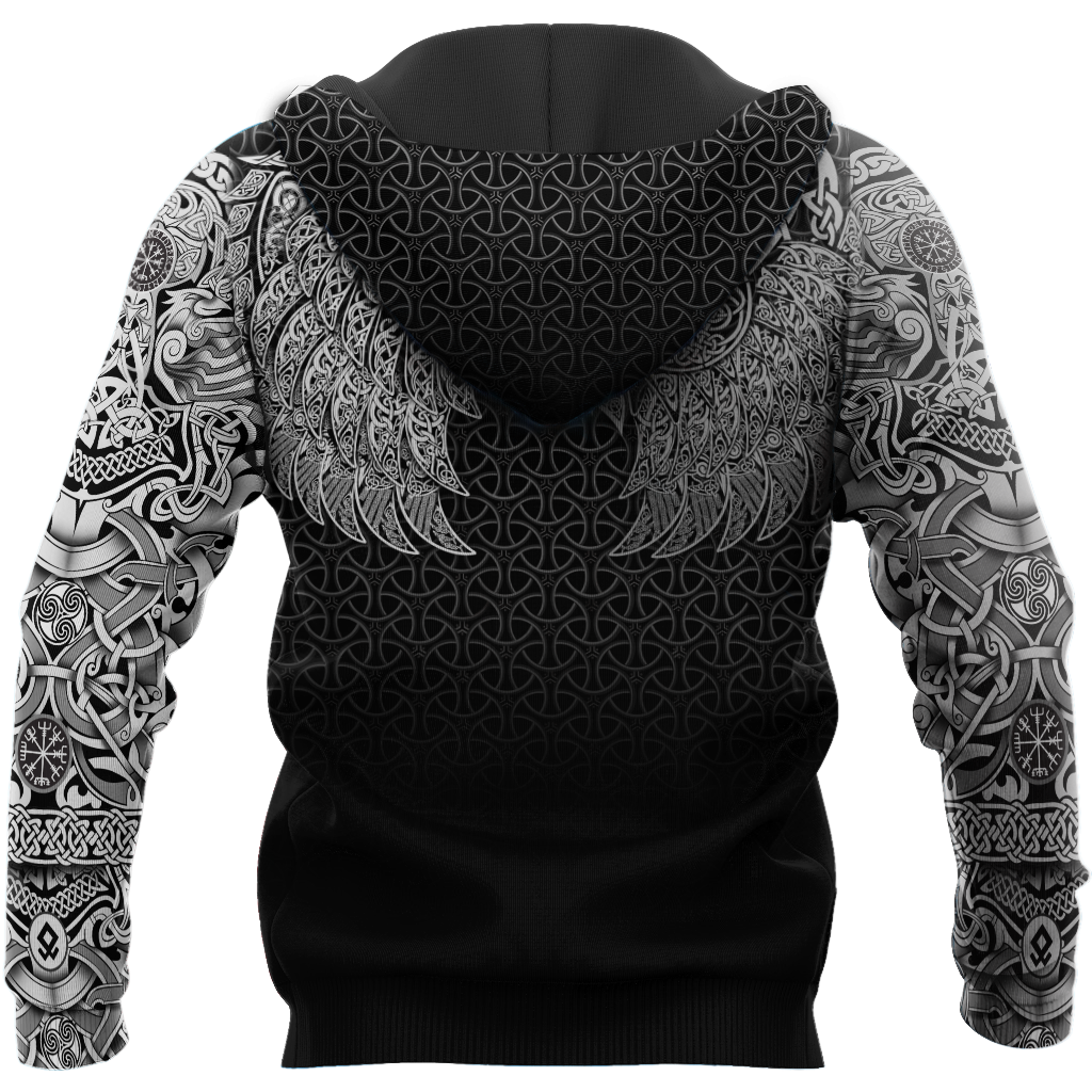 Viking Zip Hoodie - Ravens Of Midgard Version 5 RLT12 - Wonder Print Shop