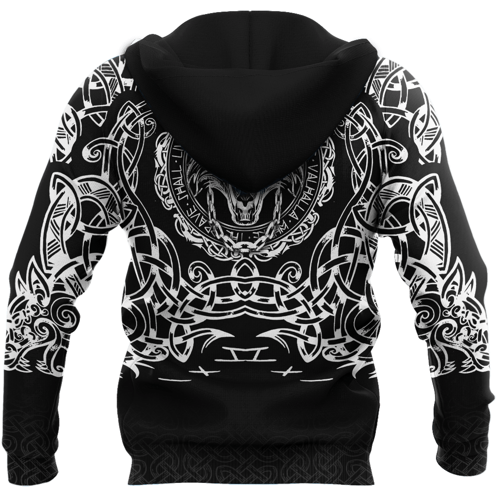 Viking Zip Hoodie - Fenrir Viking 3D RLT12 - Wonder Print Shop