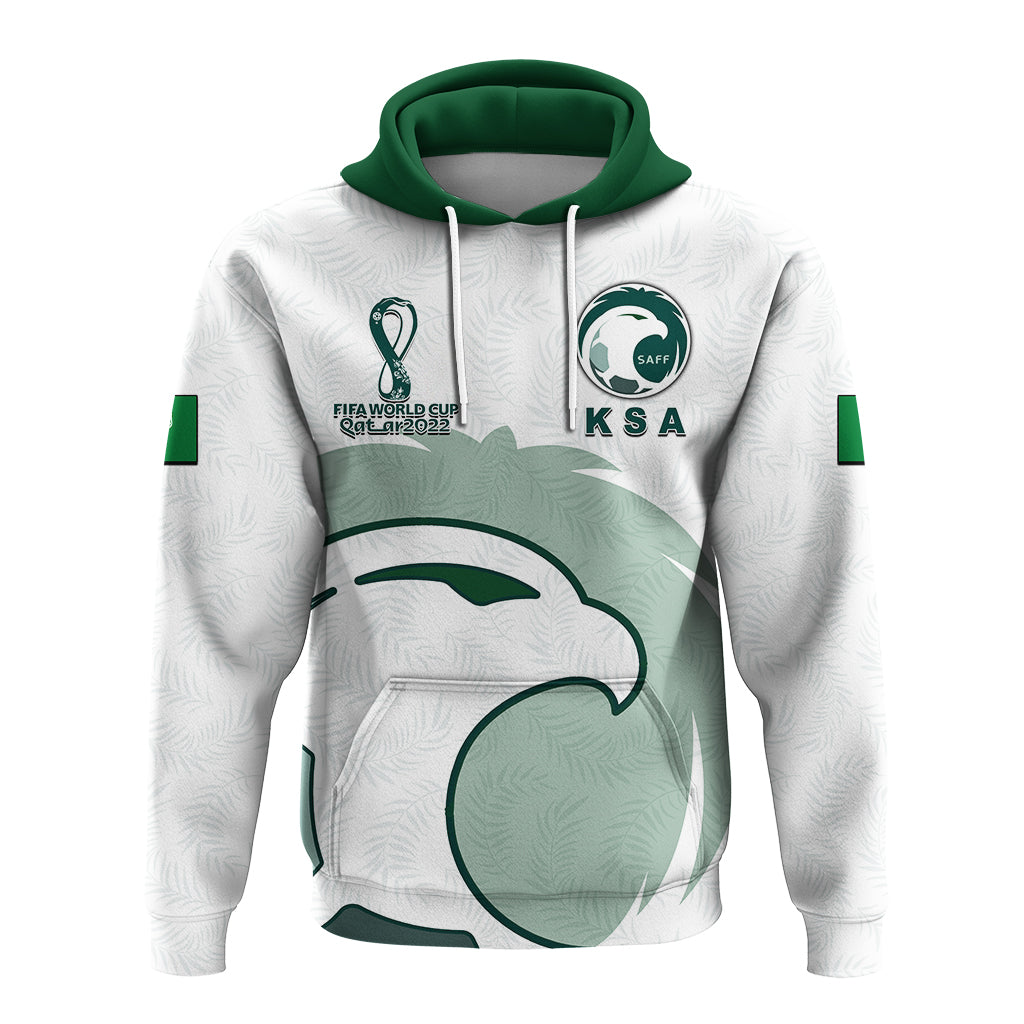 Custom Saudi Arabia Soccer Football 2022 Hoodie White Jersey LT6 - Wonder Print Shop