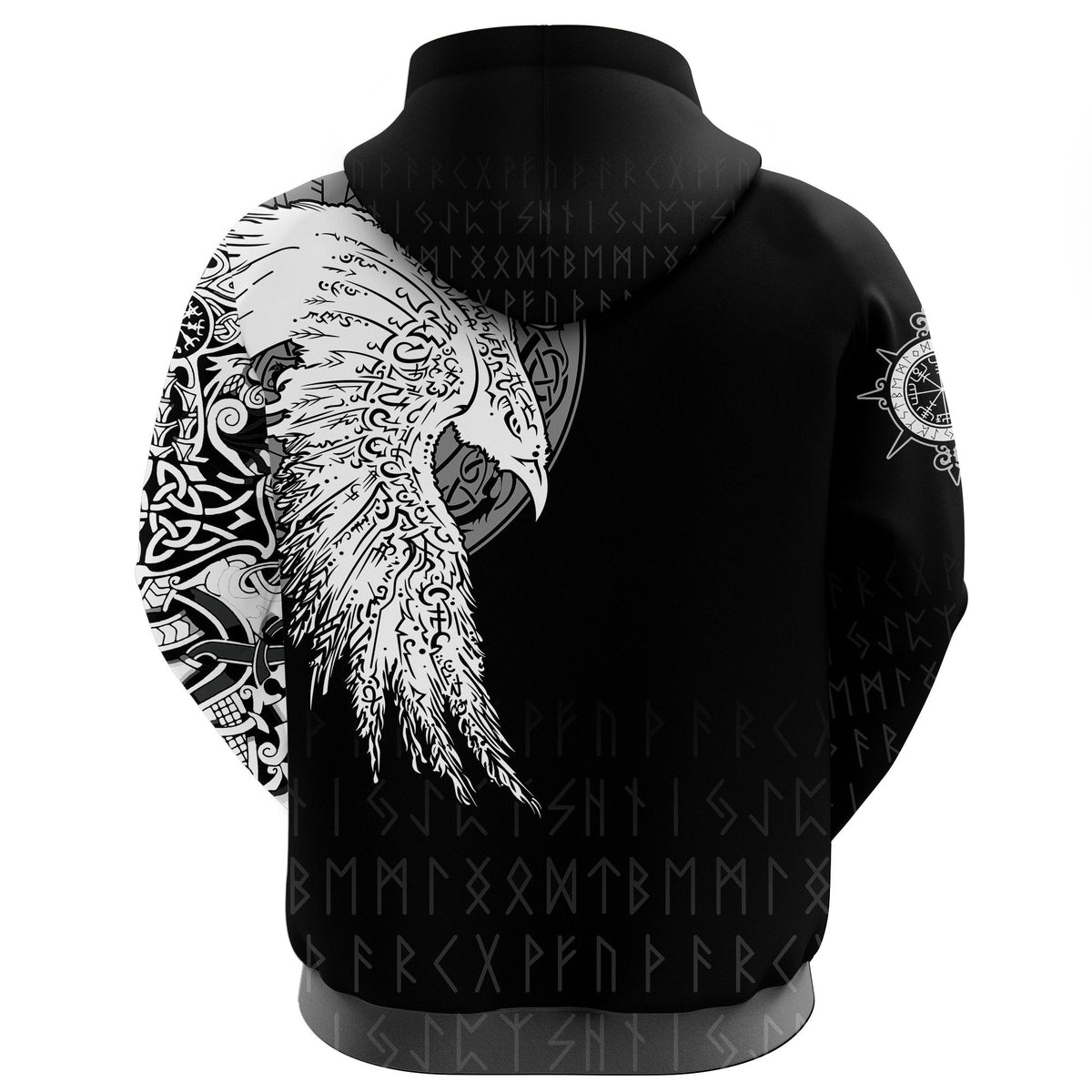 Viking Zip Hoodie Mystical Raven Tattoo Special RLT12 - Wonder Print Shop