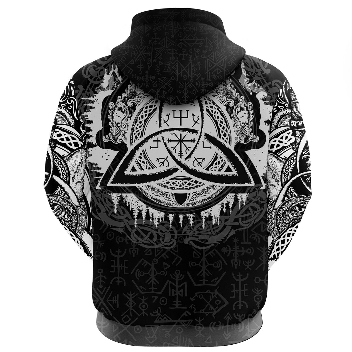 Viking Zip Hoodie - Dragon Celtic RLT12 - Wonder Print Shop