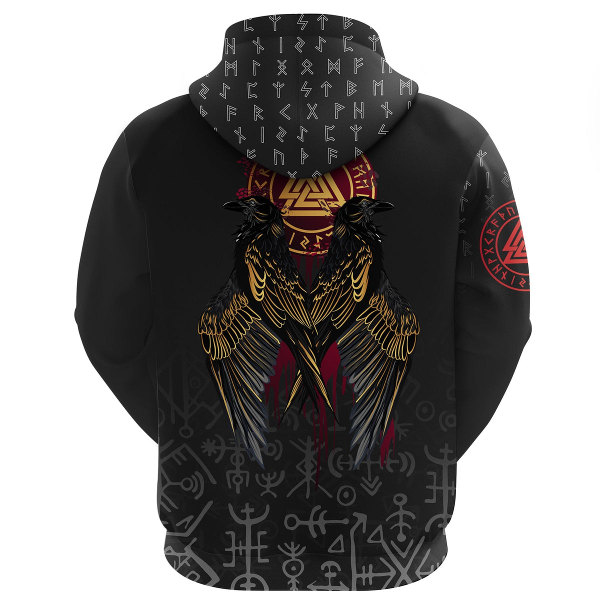 Viking Hoodie Raven Of Odin RLT12 - Wonder Print Shop
