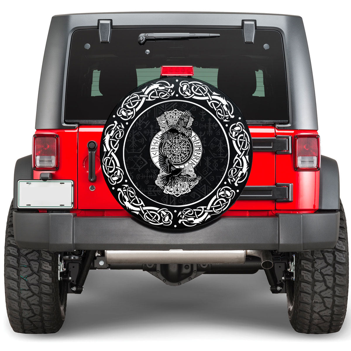 Viking Huginn and Muninn Viking Spare Tire Cover RLT12 - Wonder Print Shop