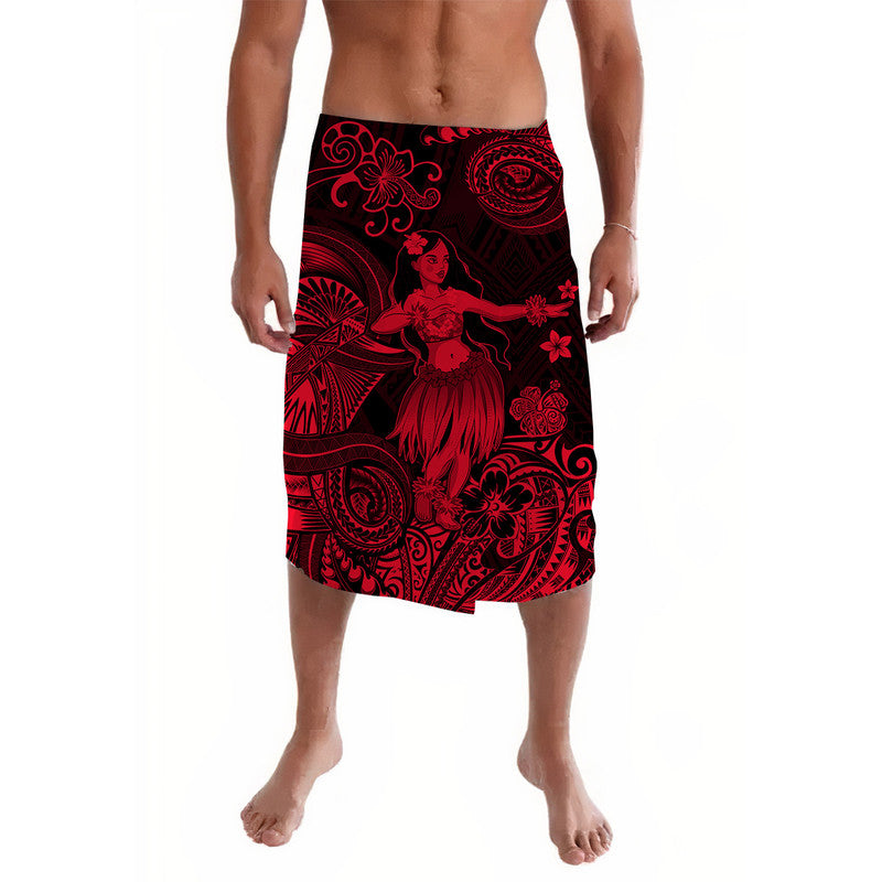Hawaii Hula Girl Polynesian Lavalava Unique Style - Red LT8 - Wonder Print Shop
