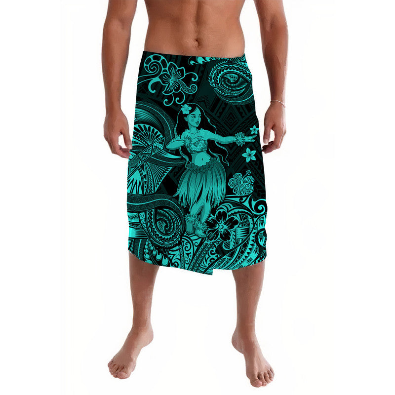 Hawaii Hula Girl Polynesian Lavalava Unique Style - Turquoise LT8 - Wonder Print Shop