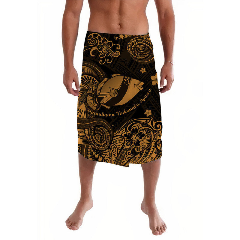 Hawaii State Fish: Humuhumu Nukunuku Apua'a Polynesian Lavalava Unique Style - Gold LT8 - Wonder Print Shop