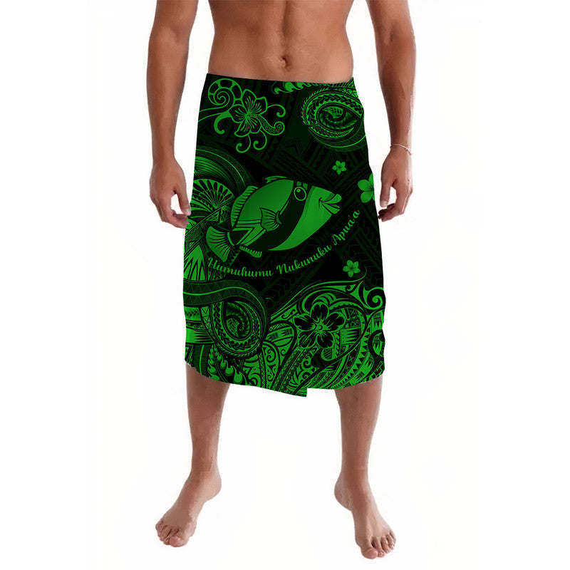 Hawaii State Fish: Humuhumu Nukunuku Apua'a Polynesian Lavalava Unique Style - Green LT8 - Wonder Print Shop