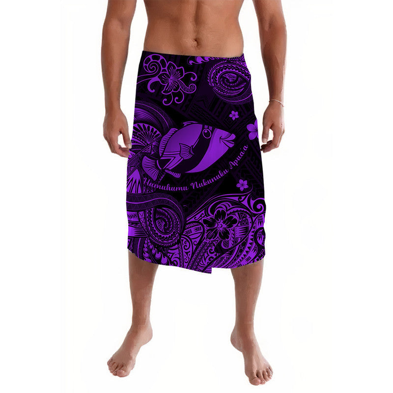 Hawaii State Fish: Humuhumu Nukunuku Apua'a Polynesian Lavalava Unique Style - Purple LT8 - Wonder Print Shop