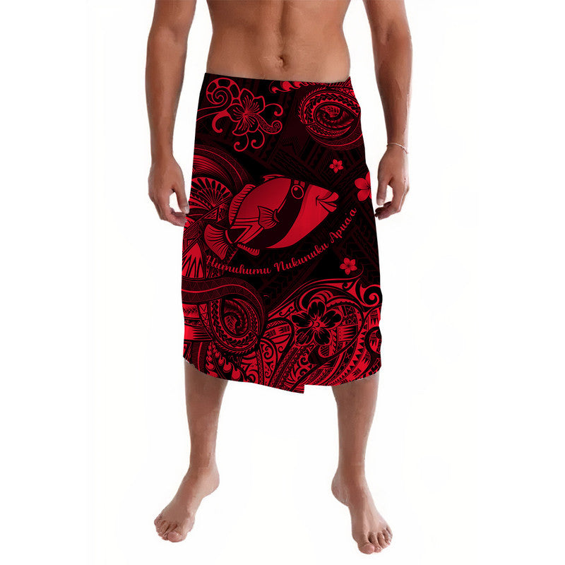 Hawaii State Fish: Humuhumu Nukunuku Apua'a Polynesian Lavalava Unique Style - Red LT8 - Wonder Print Shop