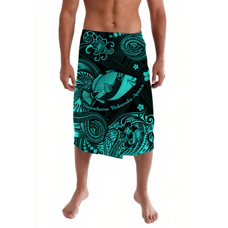 Hawaii State Fish: Humuhumu Nukunuku Apua'a Polynesian Lavalava Unique Style - Turquoise LT8 - Wonder Print Shop