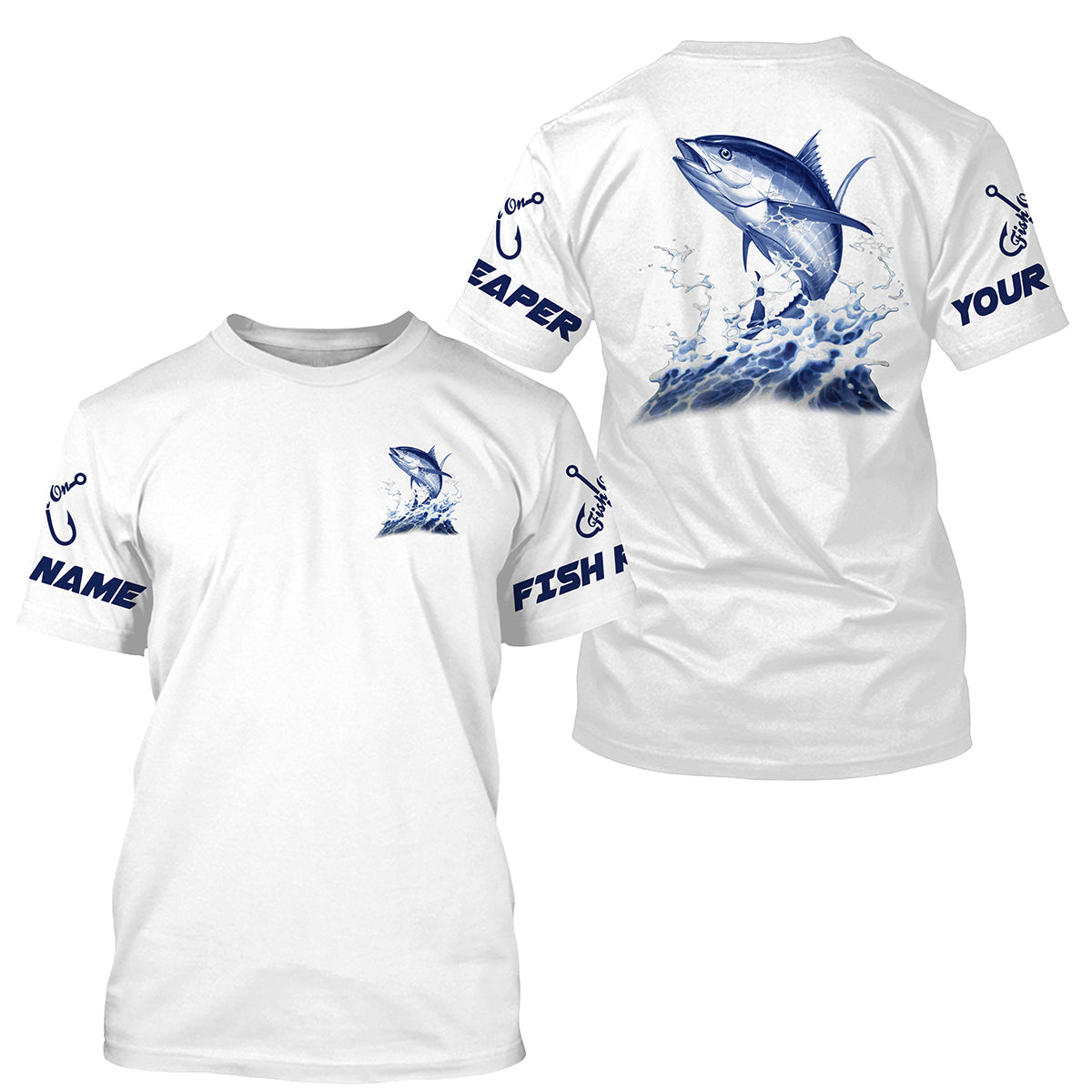 Custom Tuna Fishing Fish Reaper Custom Saltwater Fishing Shirts, Tuna Performance Fishing Shirts - Wonder Print Shop