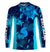 Fishing Teal Blue Camo Custom UV Long Sleeve Fishing Shirts, UV Protection Outdoor Shirts, Fishing Long Sleeve Shirts - Wonder Print Shop