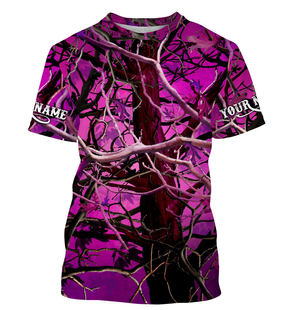 Pink Tree Camouflage Country Girl Custom All Over Printed Shirts, Pink Camo Country Shirts I - Wonder Print Shop