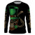 Personalized Happy St Patrick's Day Skull Fish Hook Long Sleeve Fishing Shirts, St Paddy's Day Fishing Gifts, Fishing Long Sleeve Shirts - Wonder Print Shop