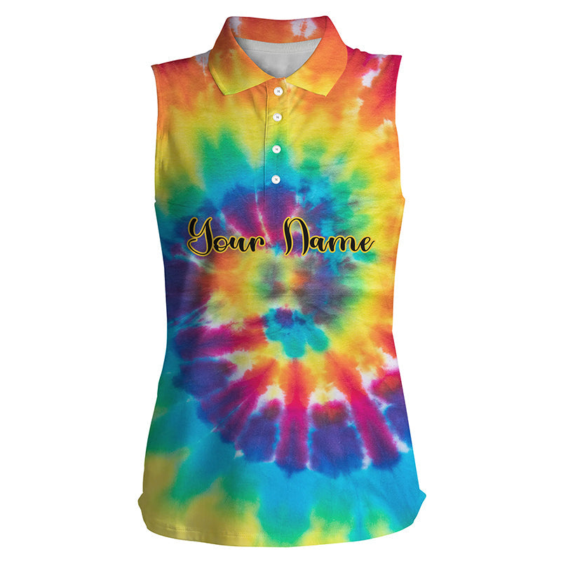 womens-sleeveless-polo-shirts-with-colorful-tie-dye-background-custom-name-golf-shirt-golfing-gift-fishing-sleeveless-polo-shirt