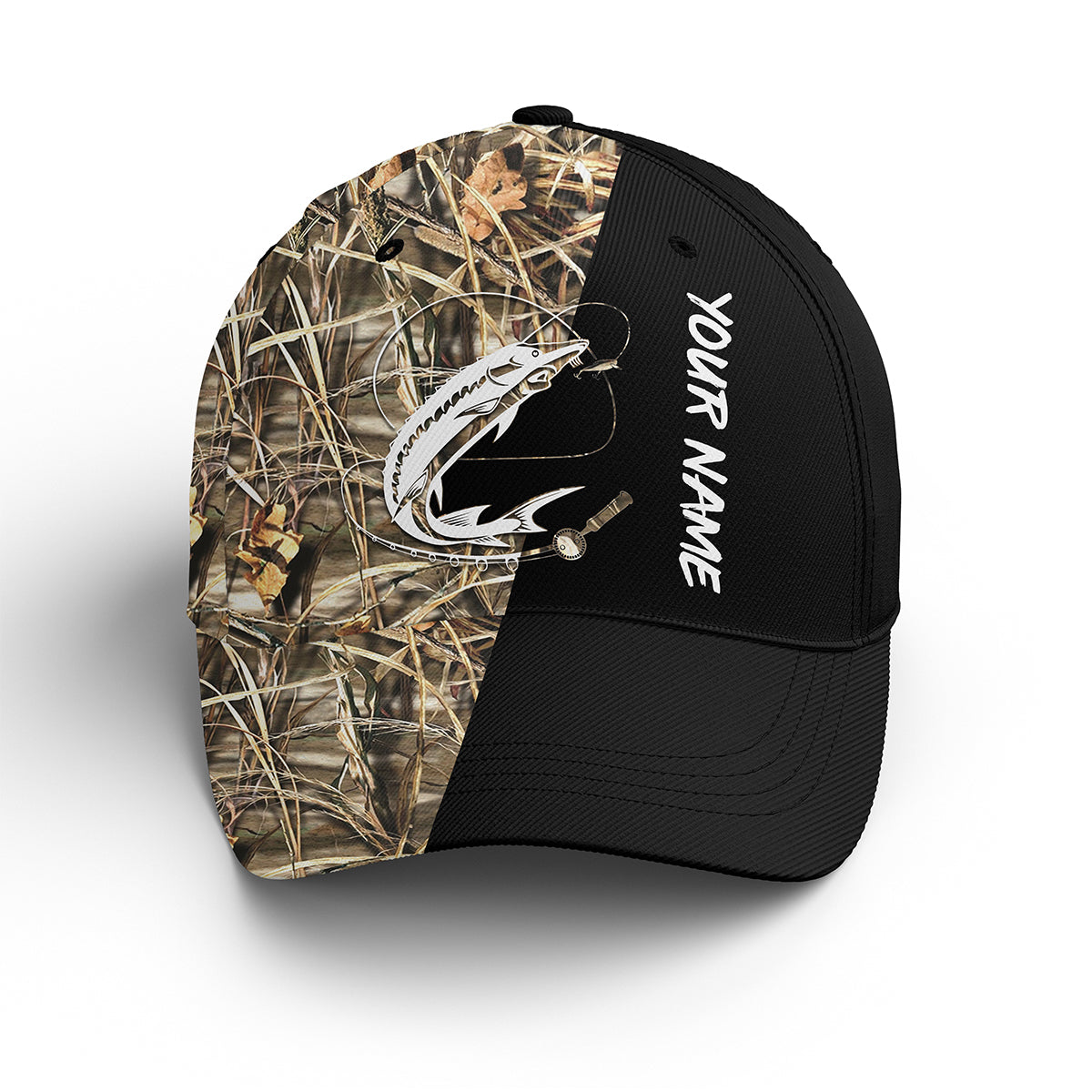 sturgeon-fishing-tattoo-camo-custom-fishing-hat-adjustable-mesh-unisex-fishing-baseball-angler-camo-hat-fishing-classic-cap