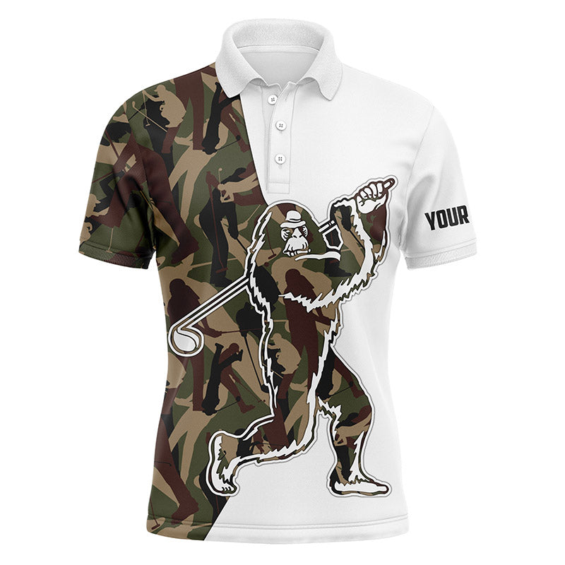 funny-bigfoot-golf-polo-shirts-golf-camo-pattern-custom-name-sasquatch-playing-golf-apparel-fishing-polo-shirt