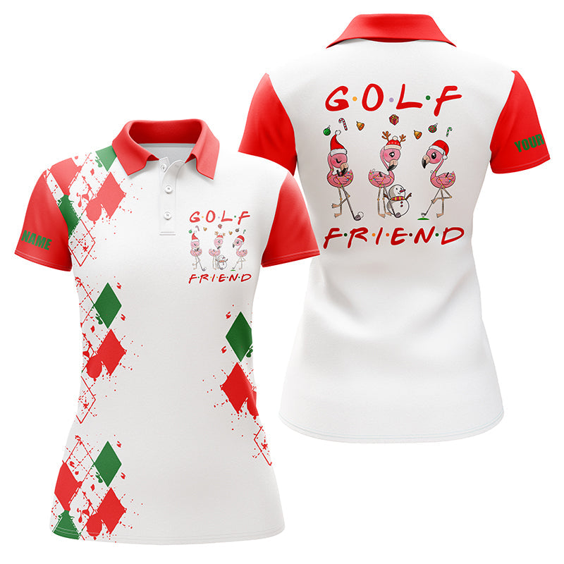 funny-christmas-golf-shirt-custom-name-women-golf-polo-shirt-flamingo-golf-friend-christmas-gifts-fishing-polo-shirt