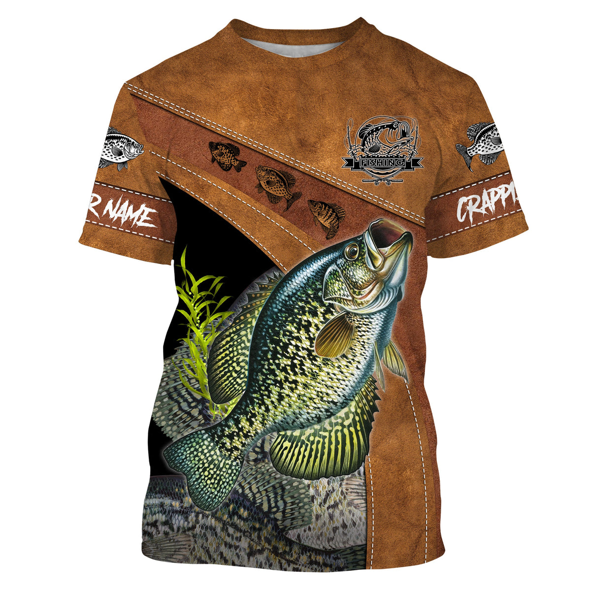 Crappie Fishing Customized Name Fishing Shirts, Performance Shirts - Wonder Print Shop