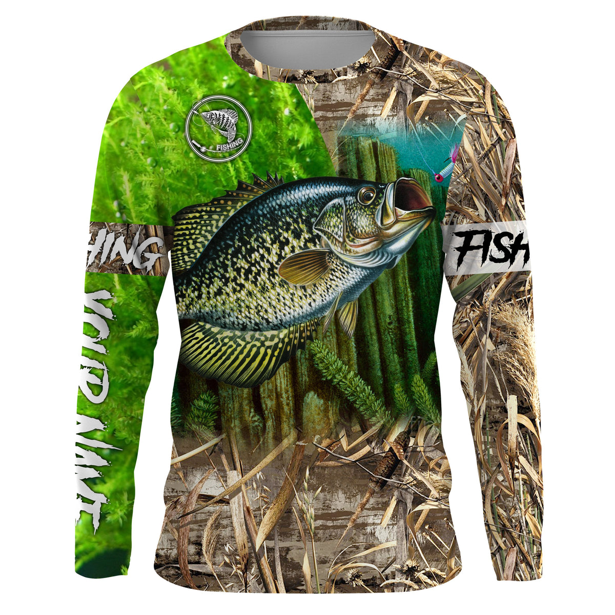 Crappie Fishing UV Protection Quick Dry Custom Name Long Sleeves UPF 30+ Fishing Shirt For Adult And Kid, Fishing Long Sleeve Shirts - Wonder Print Shop
