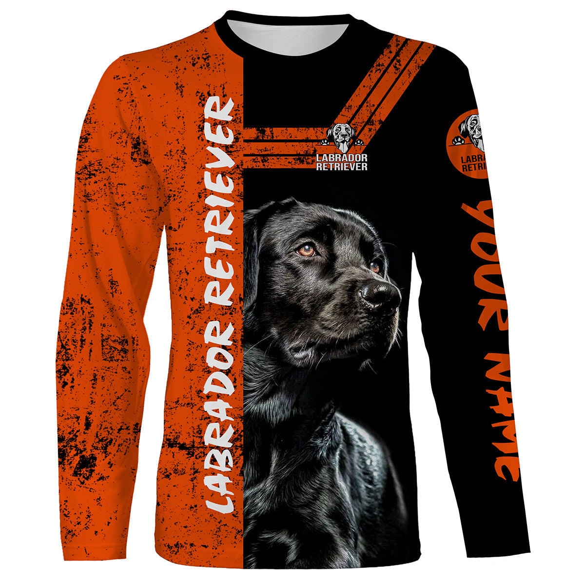 Black Labrador Retriever Custom Name All Over Printed Shirts, Gifts For Labs Dog Lovers, Fishing Long Sleeve Shirts - Wonder Print Shop