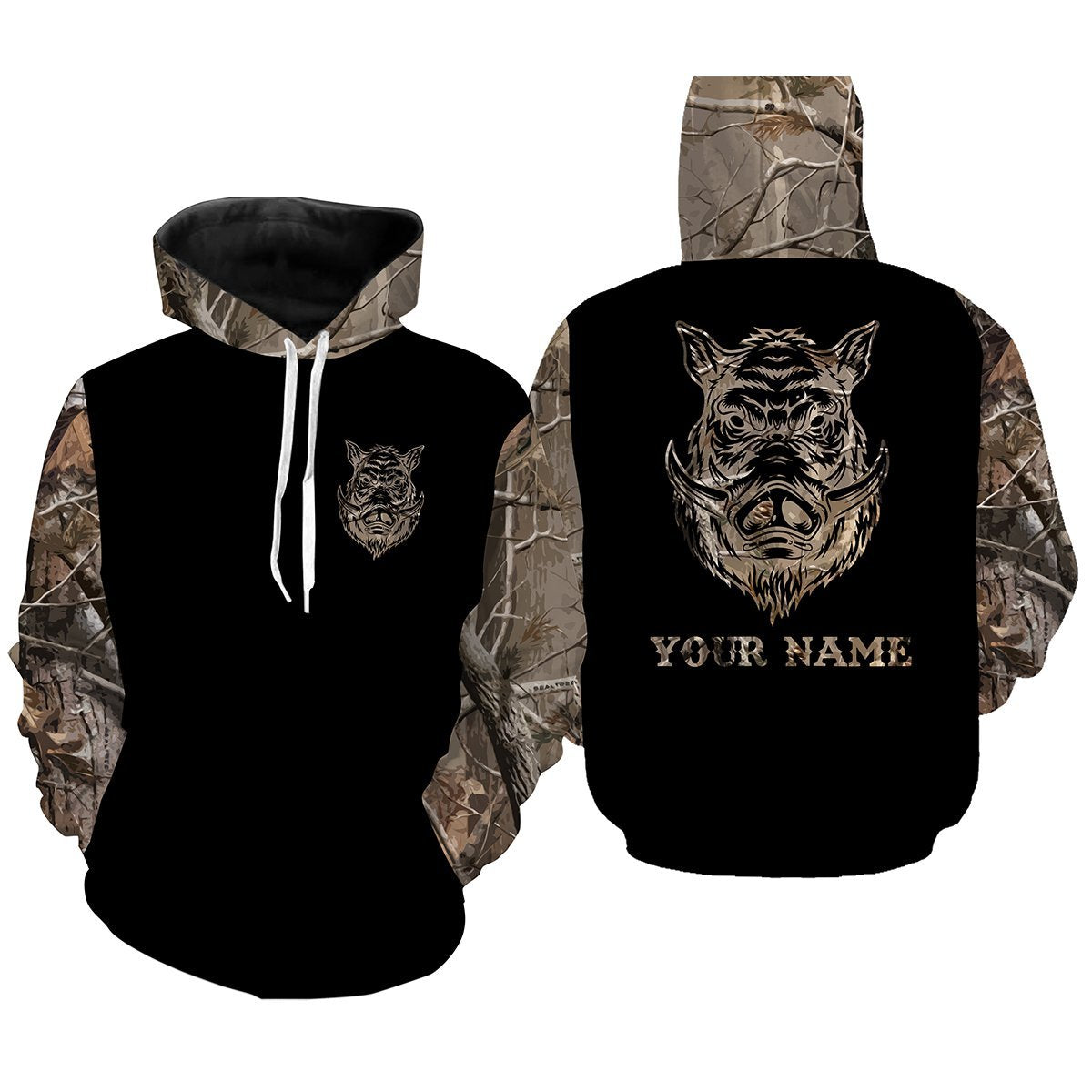 Boar Camouflage Custom Name All Over Print Shirts - Wonder Print Shop