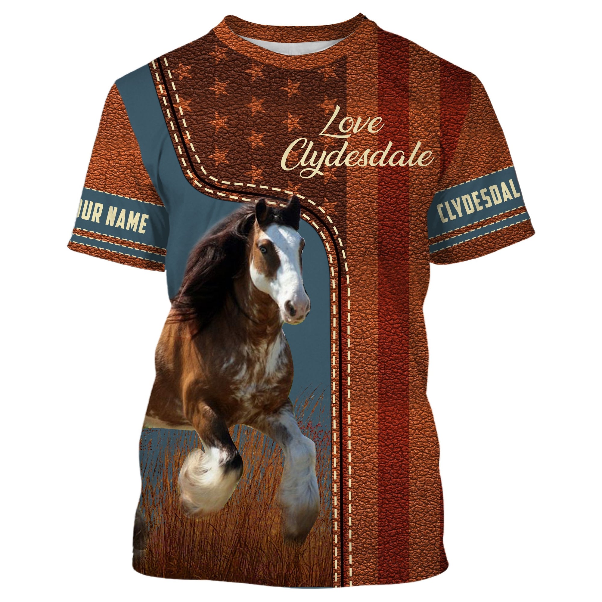 Clydesdale Horse American Flag All Over Print Shirtsing Shirts, Hoodie, Zip Up Hoodie Personalized Gifts For Horse Lovers Men, Women And Kid - Wonder Print Shop