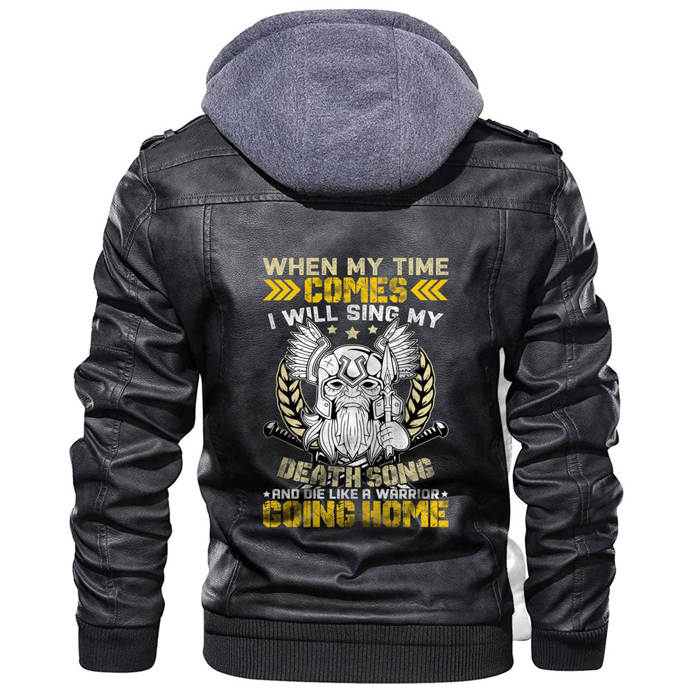 Viking Jacket I Will Sing My Death Song Leather Jacket RLT12 - Wonder Print Shop