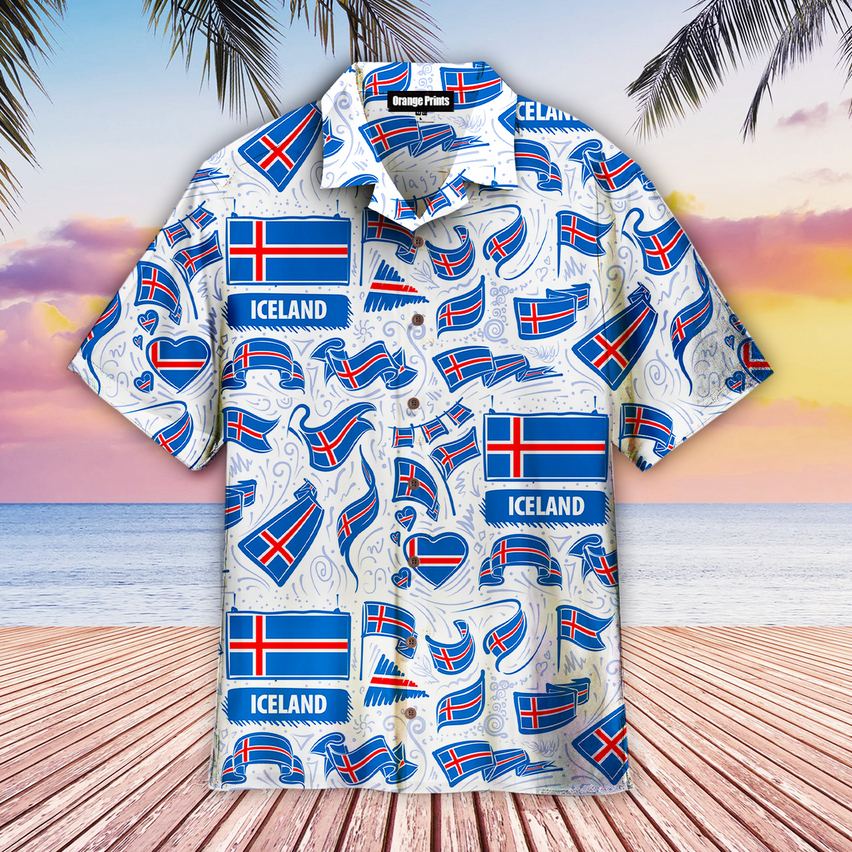 Iceland Flag Hawaiian Shirt - Wonder Print Shop