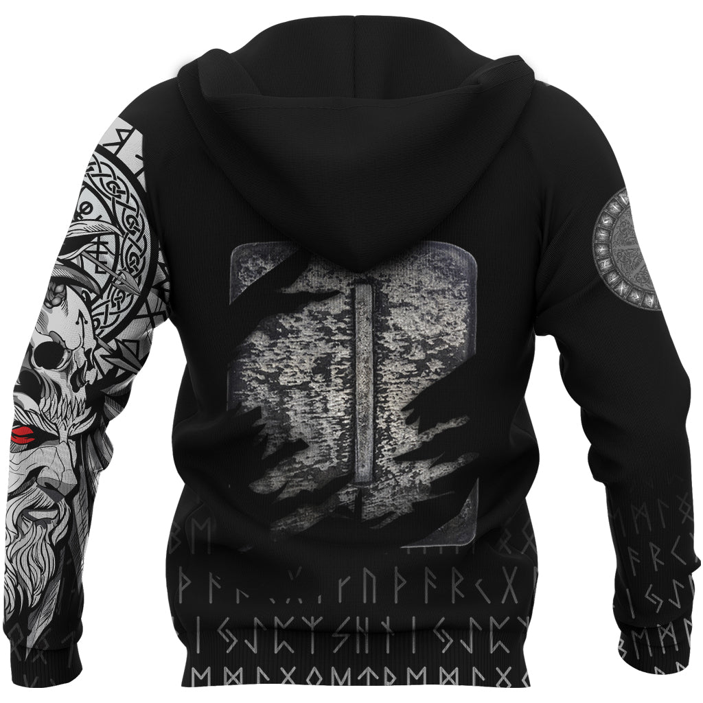 Viking Hoodie Isa Norse Runes RLT12 - Wonder Print Shop