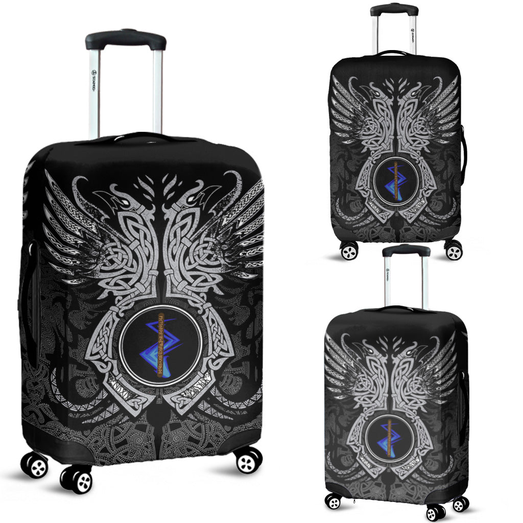 Viking Luggage Cover - Isa Rune, Raven Tattoo RLT12 - Wonder Print Shop