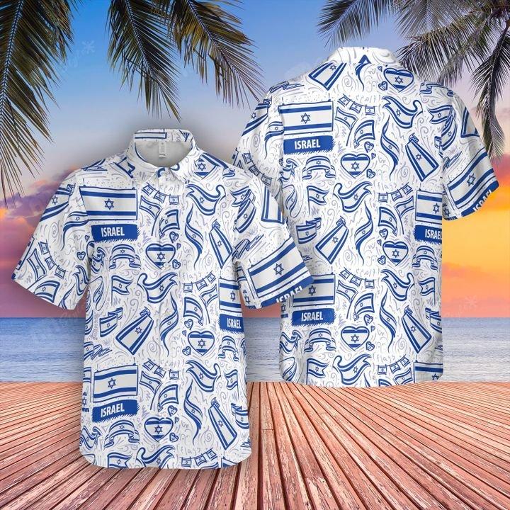 Israel Flag Hawaiian Shirt - Wonder Print Shop
