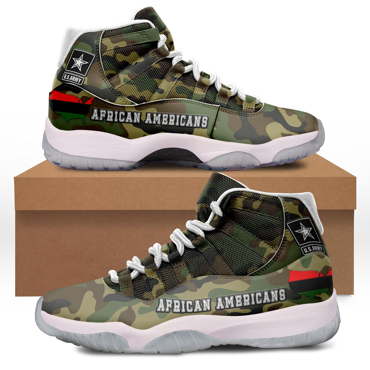 military-of-african-americans-sneakers-flag-simple-style-sneakers-j11