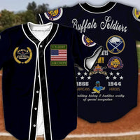 African Baseball Jersey - Buffalo Soldiers Baseball Jersey - Wonder Print Shop
