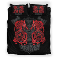 Viking Bedding Set, The Norse Dragon Sheild Duvet Cover RLT12 - Wonder Print Shop