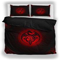 Viking Bedding Set, Dragon with Triquetra the Celtic Knot Duvet Cover RLT12 - Wonder Print Shop