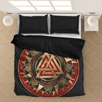 Viking Bedding Set, Valknut The Knot Of The Slain Warrior And The Heart Of Vala Duvet Cover RLT12 - Wonder Print Shop